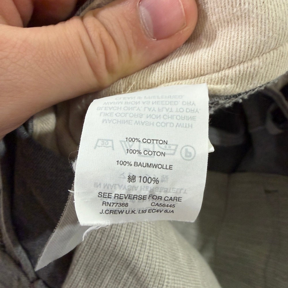 J.Crew Men 32x32 770 Straight Fit Pants Gray Cotton Chino Casual Trousers Preppy - Picture 7 of 11